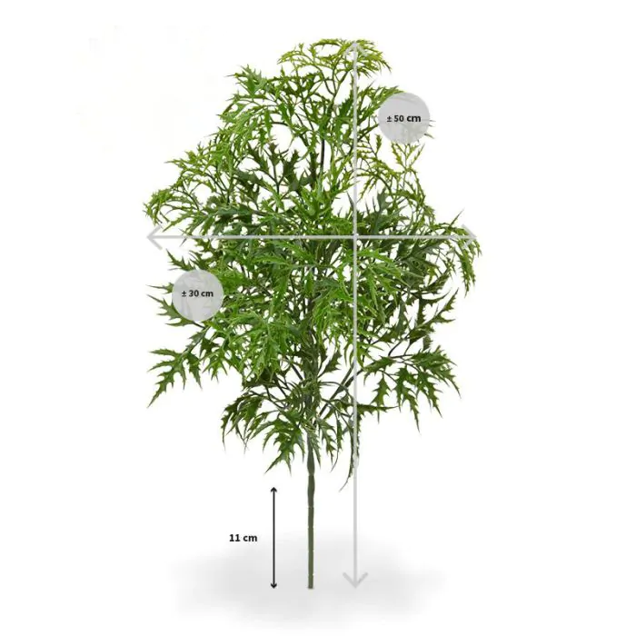 Ming Aralia kunststof tak 50cm - groen - UV bestendig