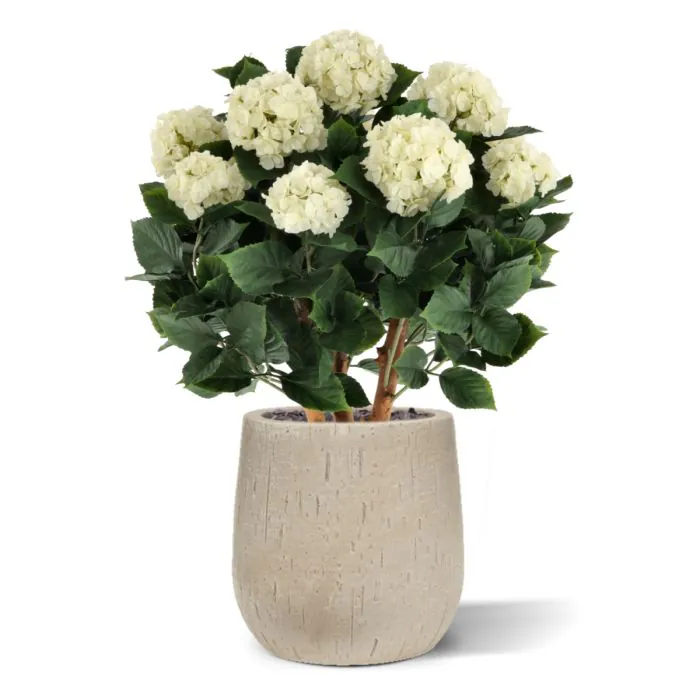 Hortensia UV Kunstplant Deluxe 80cm Creme