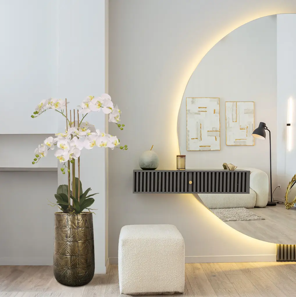 Phalaenopsis kunst Orchidee 95cm wit