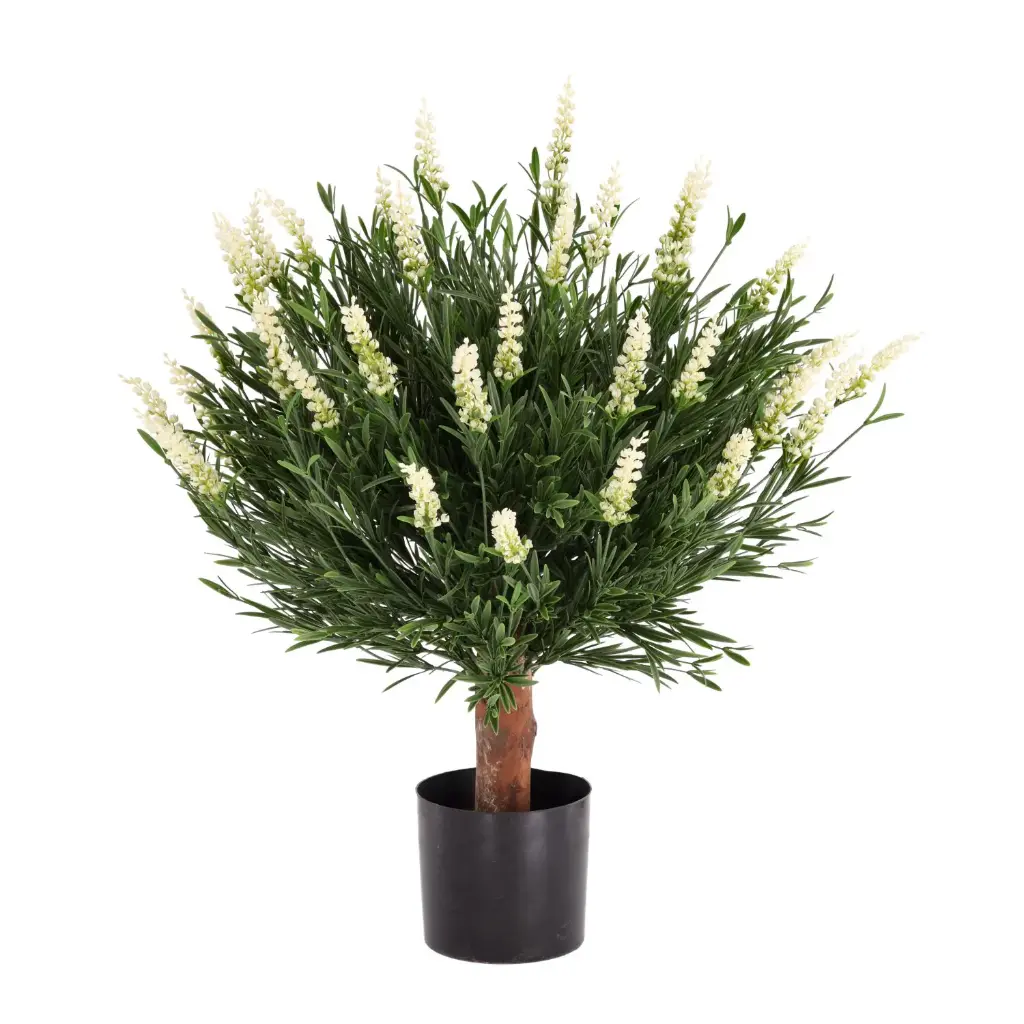 Lavendel Bol Kunstplant Wit 60 cm UV