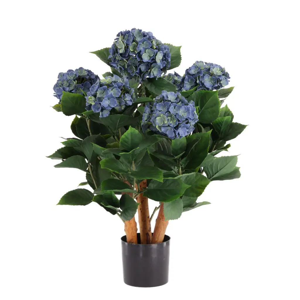 Hortensia UV Kunstplant Deluxe Blauw 65cm