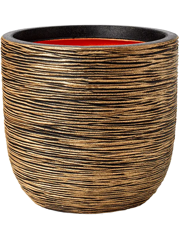 Capi Nature Rib - Planter Ball - Black Gold - 41 cm