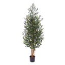 Kunst Buxus Haagplant 165cm Groen/rood UV