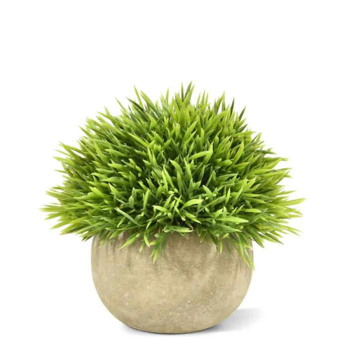Mini Bamboe kunst grasplant in potje 14cm - groen