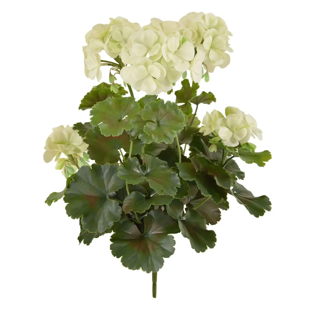 Geranium PL kunstplant 38cm - creme - UV bestendig