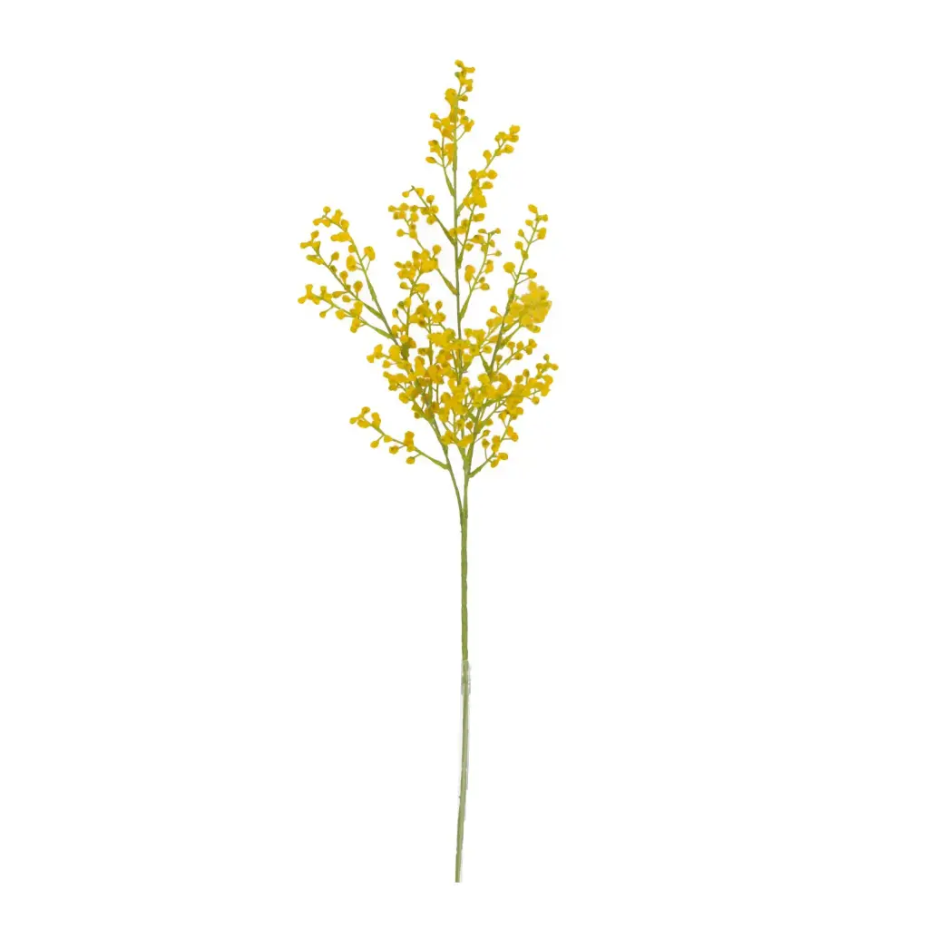 Mimosa Kunsttak 68cm geel