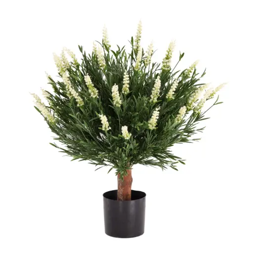 Lavendel Bol Kunstplant Wit 60 cm UV