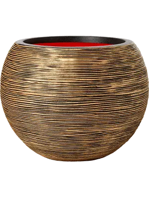 Capi Nature Rib NL - Vase Ball - Black Gold - 48 cm