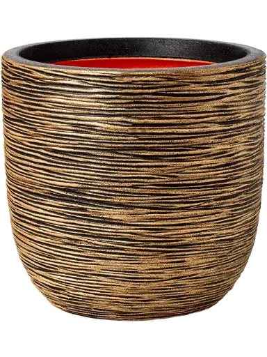 Capi Nature Rib - Planter Ball - Black Gold - 41 cm