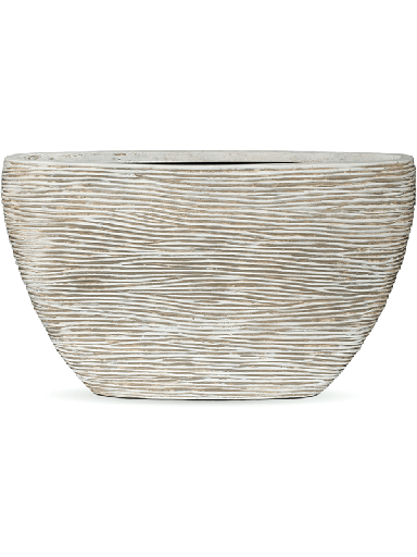 Capi Nature Rib - Planter Oval - Ivory - 34 cm