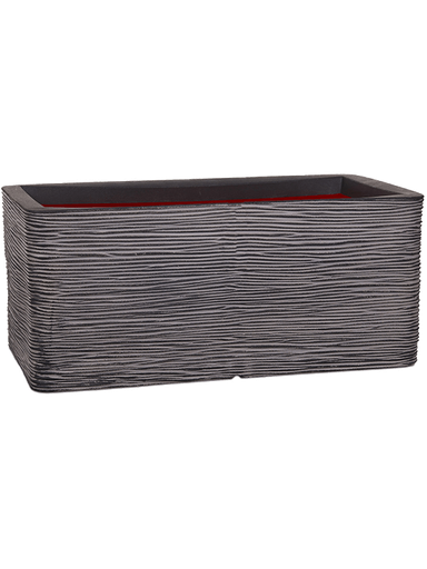 Capi Nature Rib NL - Planter Rectangle - Anthracite - 32 cm