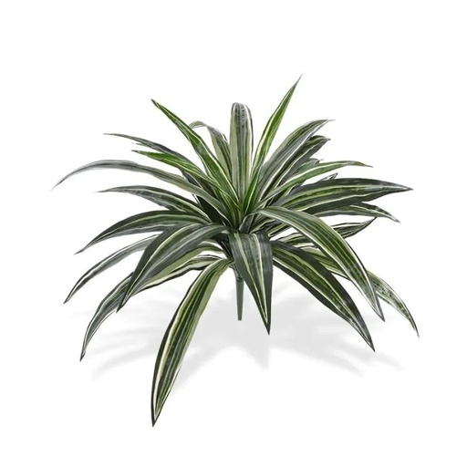 [1-140204BO] Draceana kunstplant 40cm - groen/bont