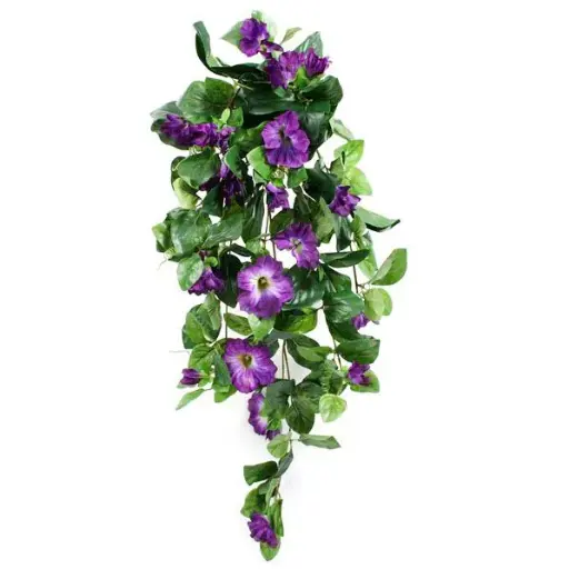[1-207608PA] Petunia deluxe kunst hangplant 80cm - paars