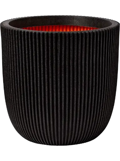Capi Nature Groove - Planter Ball - Black - 34 cm